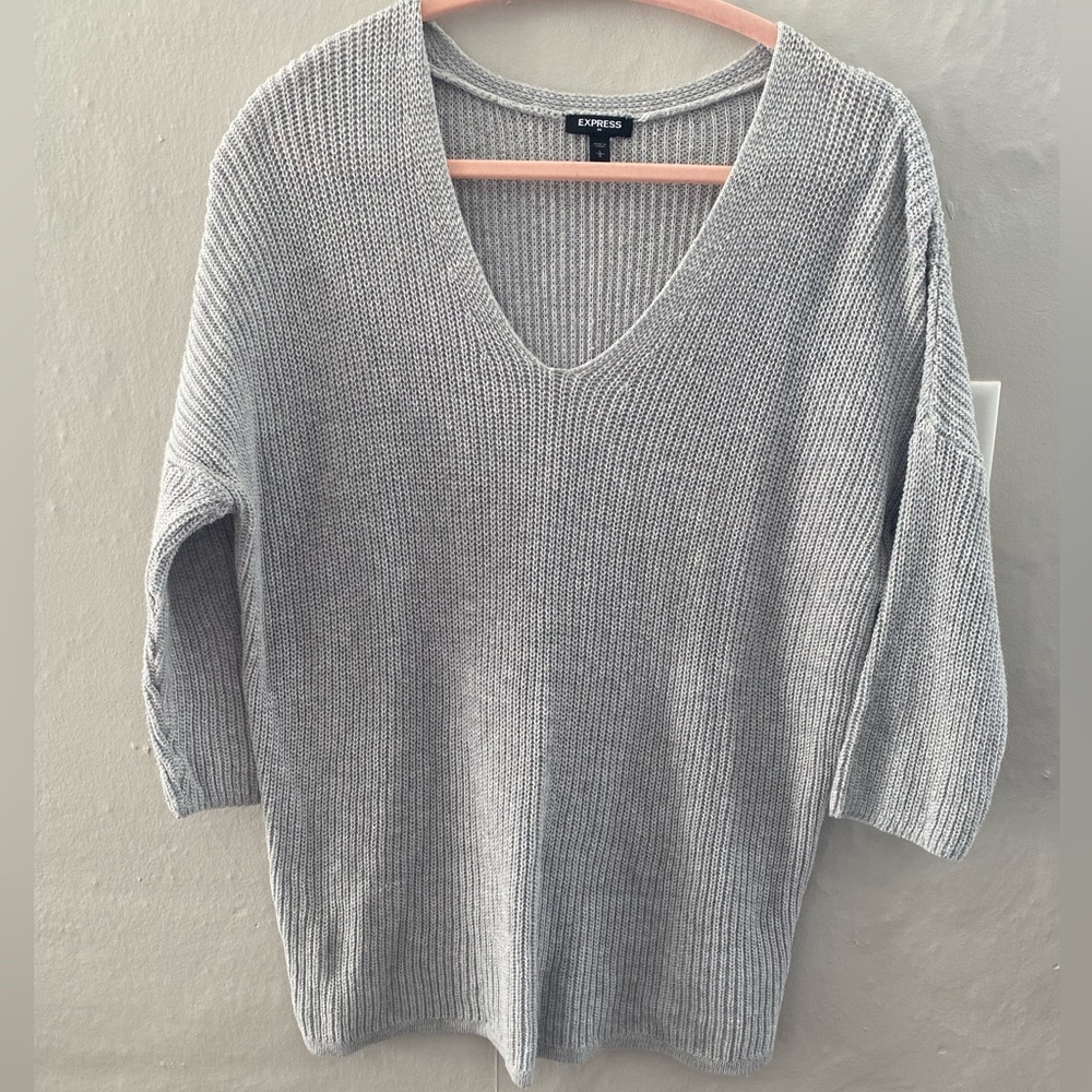 Gray Express oversized sweater